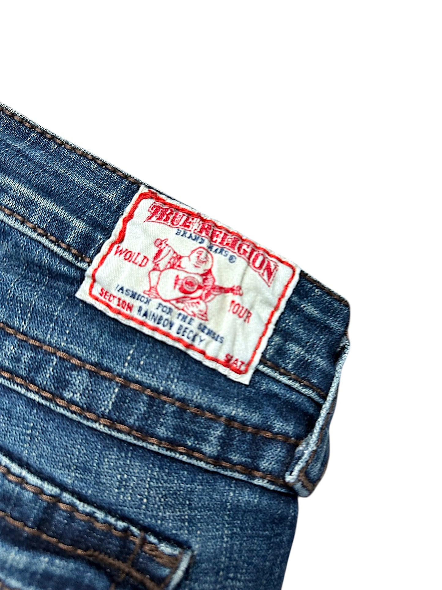Vintage True Religion Y2K Low Waist Bootcut Damenjeans (M)