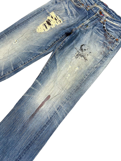 Vintage Japan Style Straight Leg Jeans (M) – Detailaufnahme 3