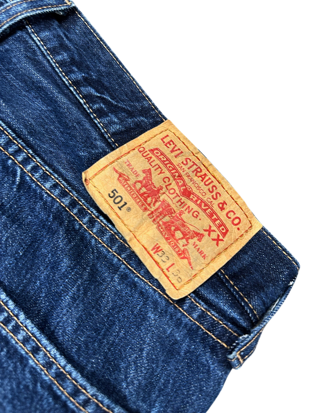 Vintage Levi’s Baggy Jeans „501“ (M) – Detailaufnahme 3