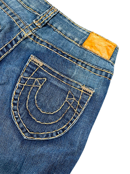 Vintage True Religion Y2K Low Waist Bootcut Damenjeans (M)