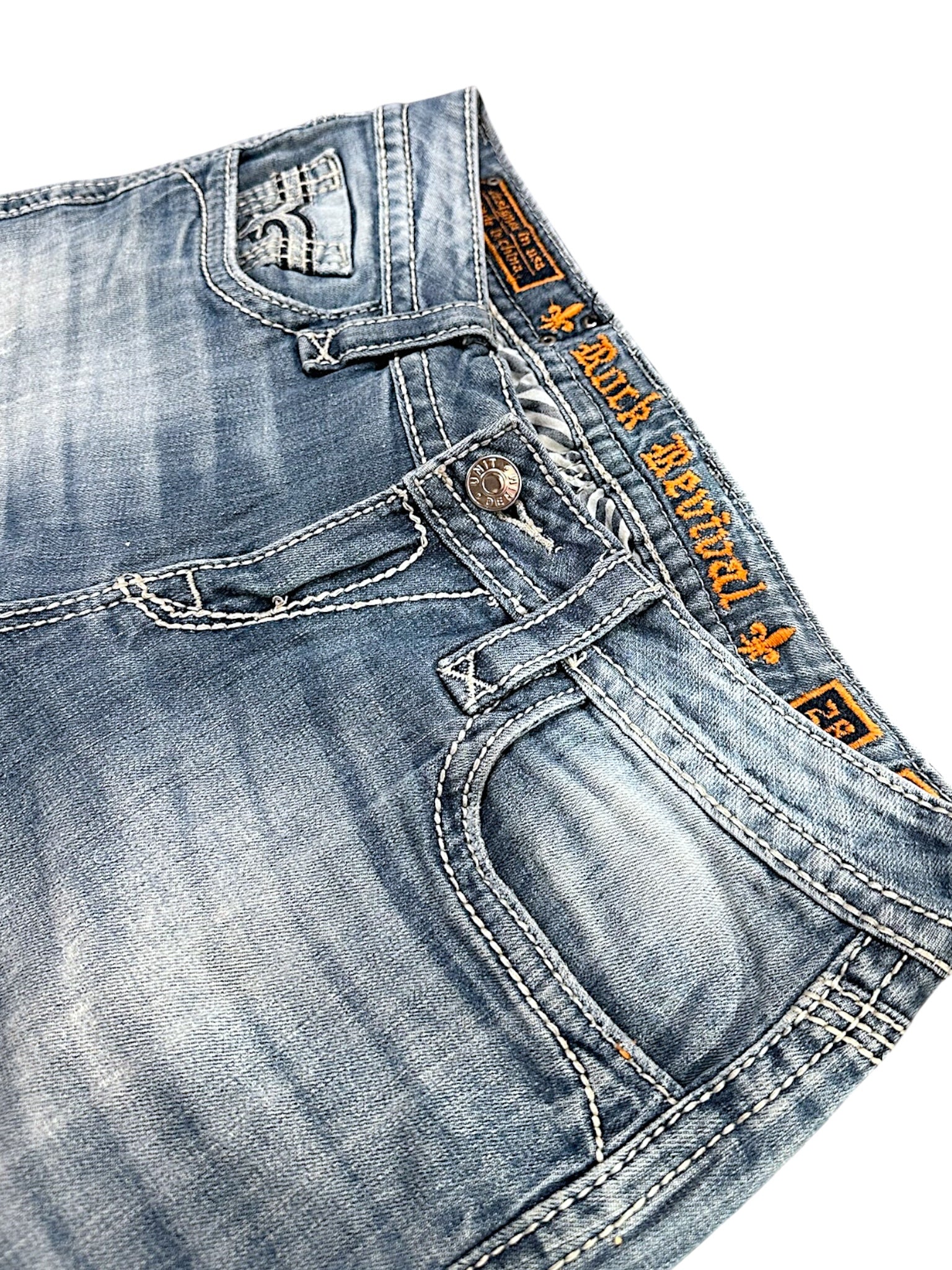 Vintage Rock Revival Y2K Low Waist Bootcut / Flared Damenjeans (S)