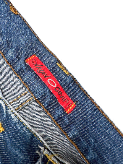Vintage Japan Style Y2K Straight Leg Jeans (L) – Detailaufnahme 1