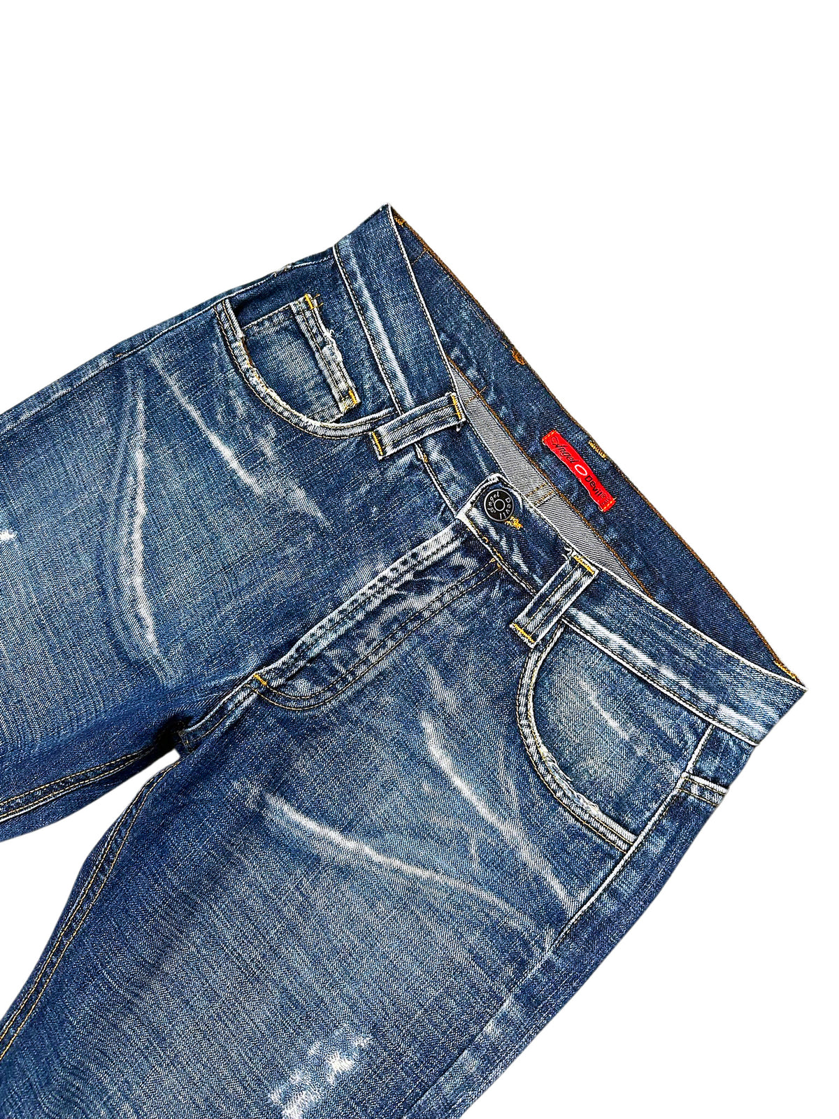 Vintage Japan Style Y2K Straight Leg Jeans (L) – Detailaufnahme 2