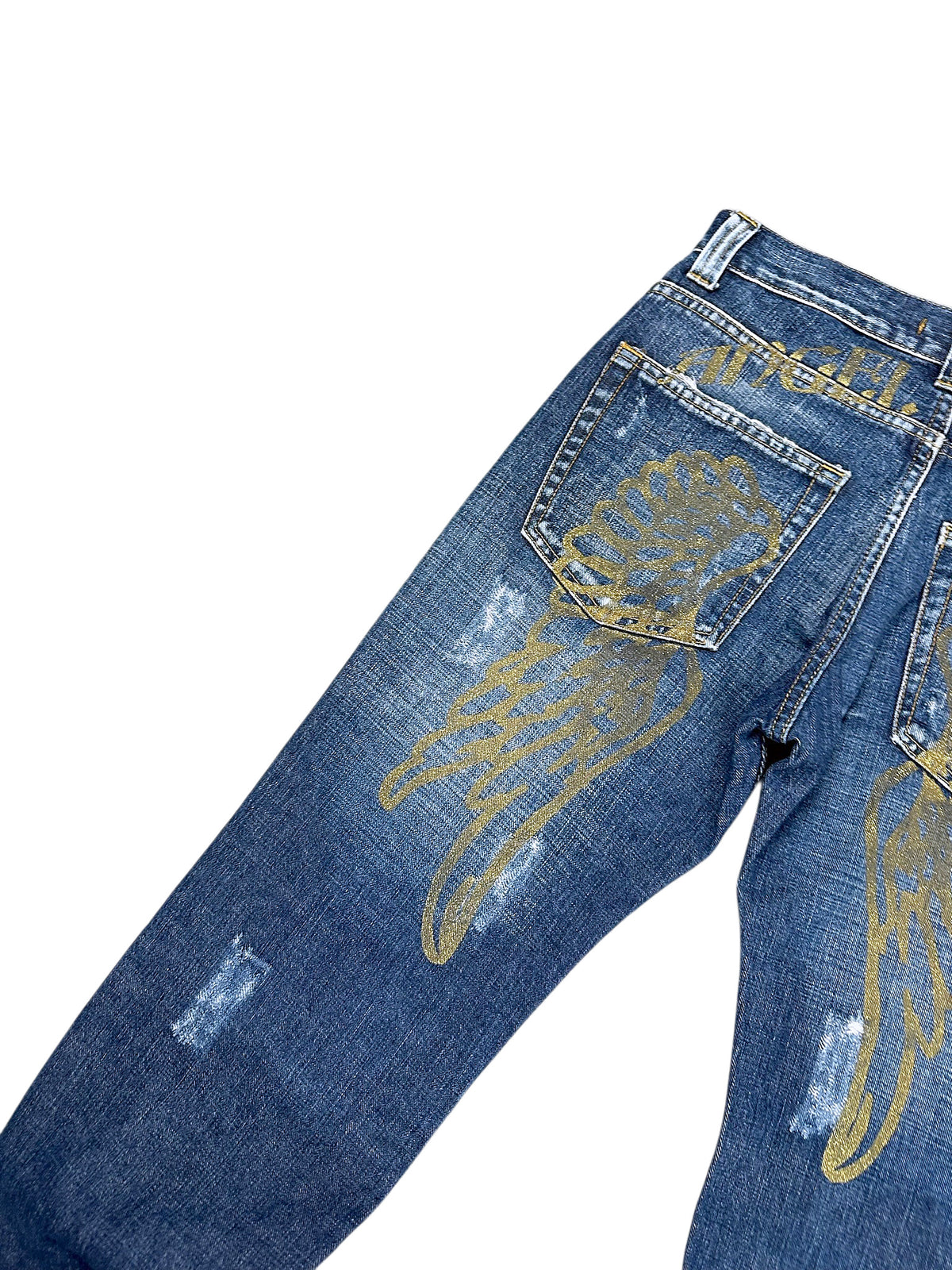 Vintage Japan Style Y2K Straight Leg Jeans (L) – Detailaufnahme 6