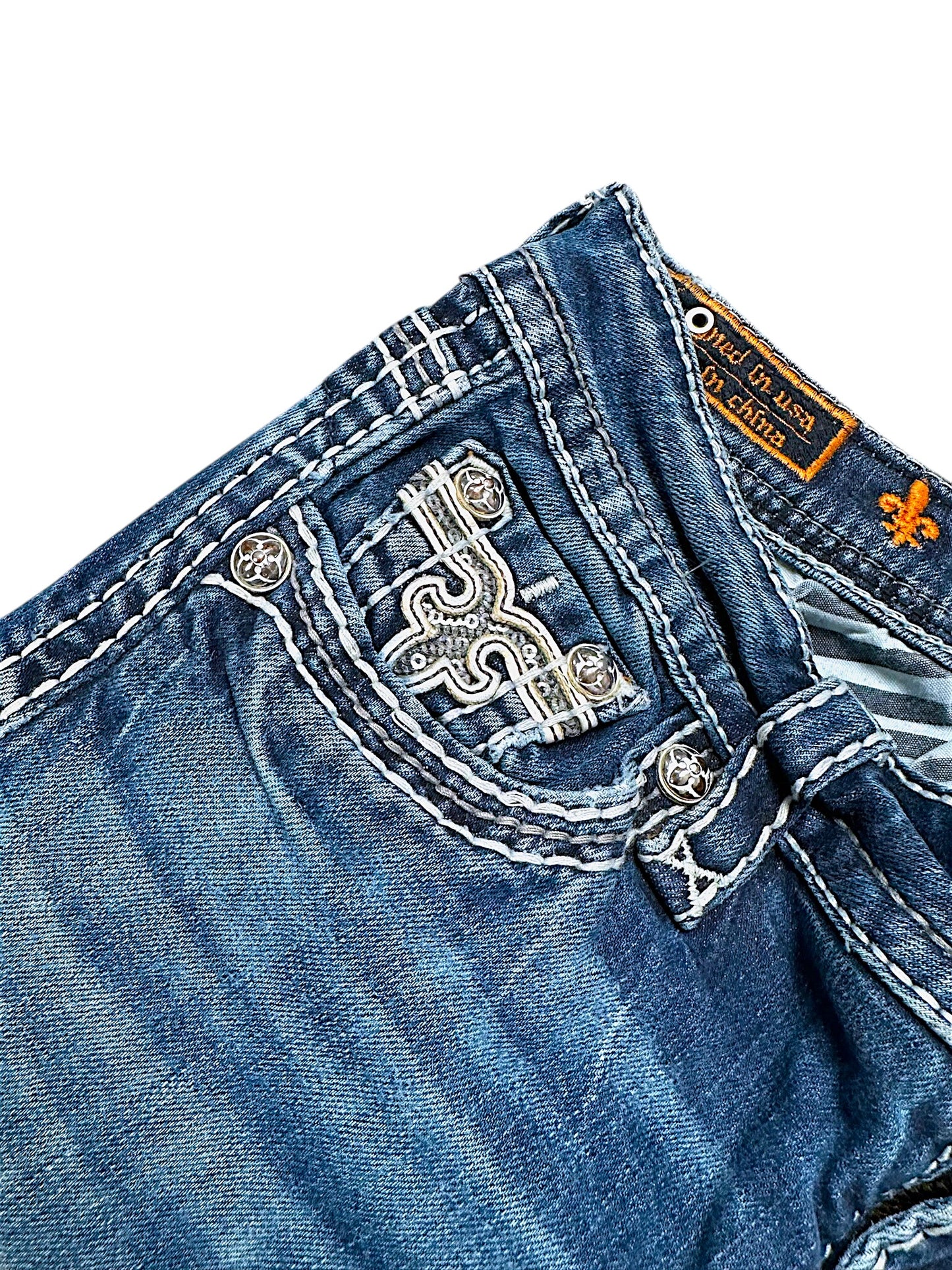 Vintage Rock Revival Y2K Low Waist Bootcut / Flared Damenjeans (S)