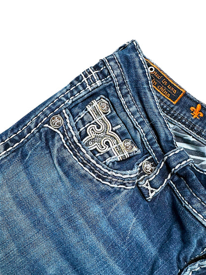 Vintage Rock Revival Y2K Low Waist Bootcut / Flared Damenjeans (S)