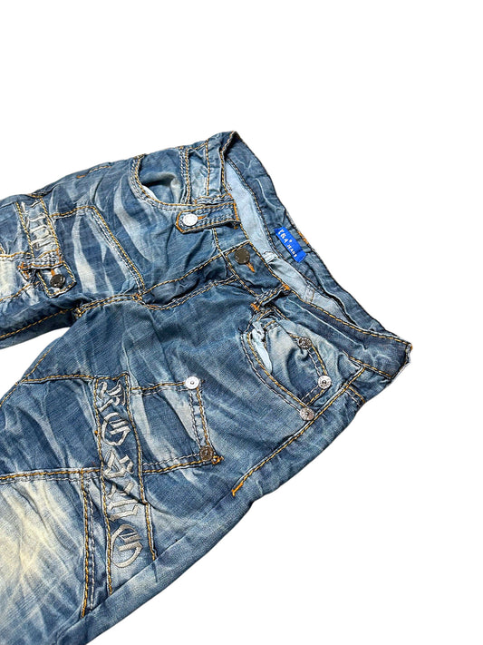 Vintage Japan Style Y2K Straight Leg Jeans (M) – Detailaufnahme 1