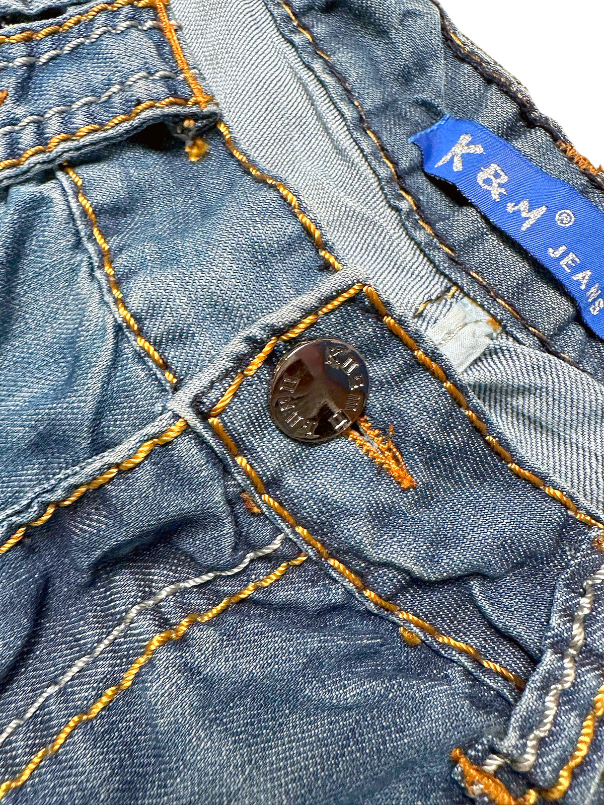 Vintage Japan Style Y2K Straight Leg Jeans (M) – Detailaufnahme 2