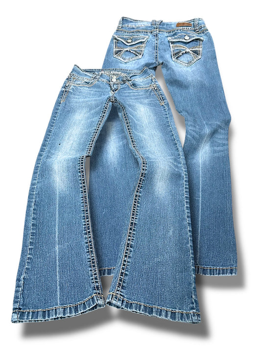 Vintage Wallfolwer Y2K Low Waist Bootcut / Flared Damenjeans (XS)