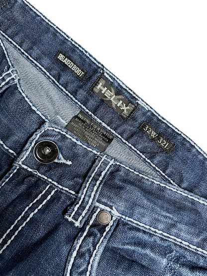 Vintage Helix Y2K Low Waist Bootcut / Flared Damenjeans (XL)