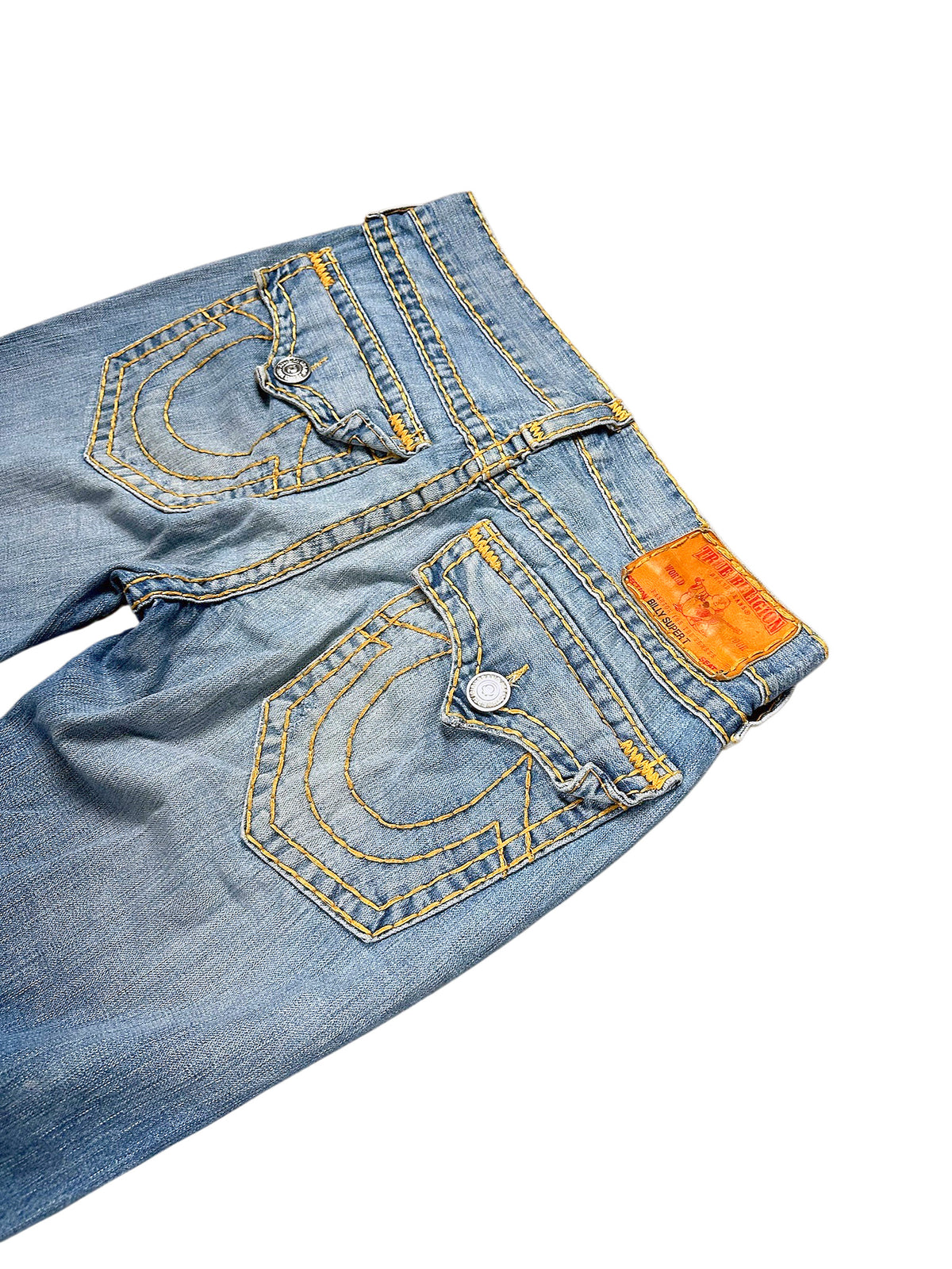 Vintage True Religion Y2K Flared Jeans (S) – Detailaufnahme 4
