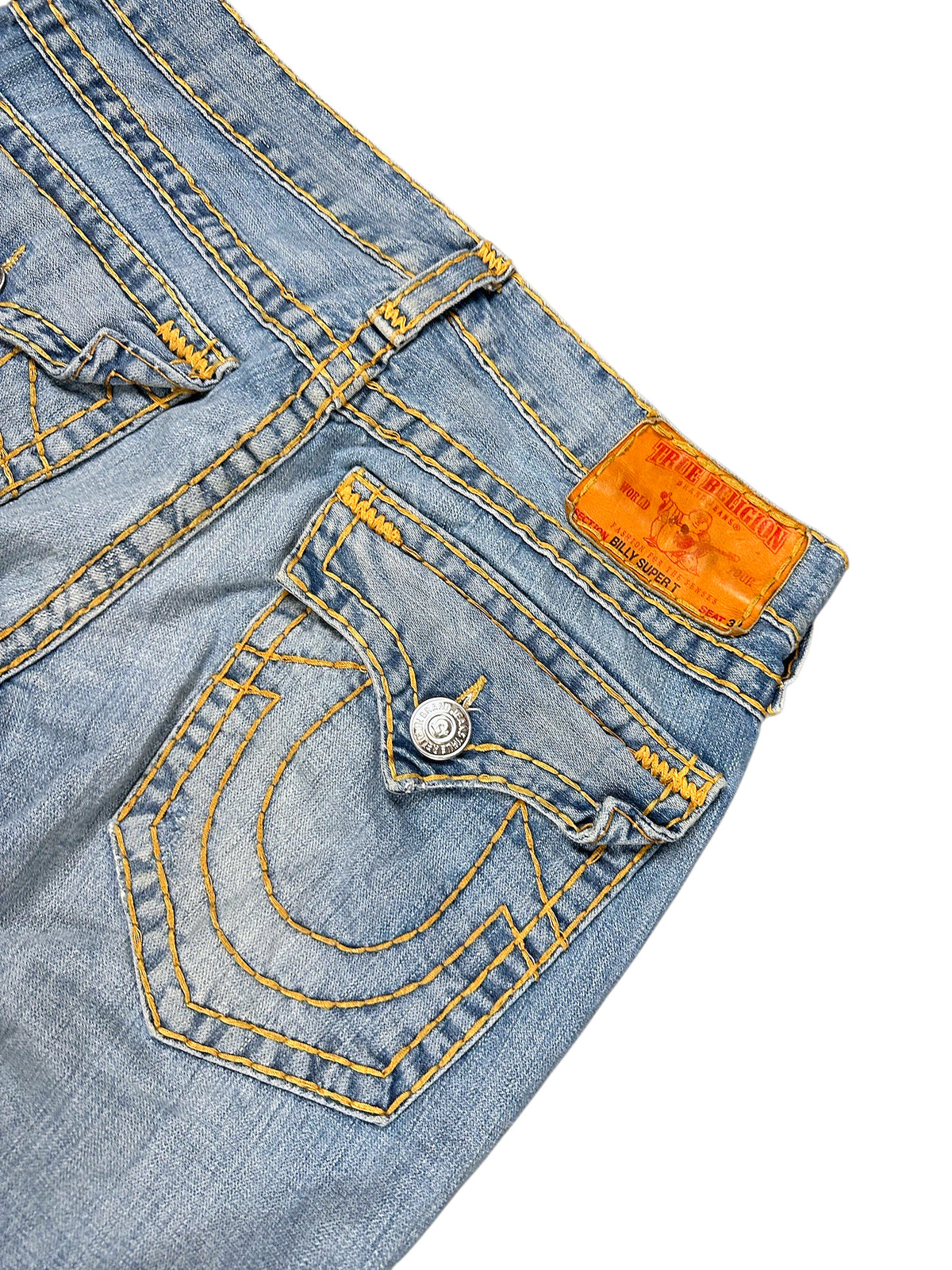 Vintage True Religion Y2K Flared Jeans (S) – Detailaufnahme 5