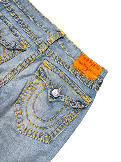 Vintage True Religion Y2K Flared Jeans (S) – Detailaufnahme 5