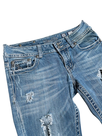 Vintage Miss Me Y2K Low Waist Bootcut / Flared Damenjeans (M)