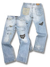 Vintage Armani Jeans Y2K Baggy Jeans (L) – Vorder- und Rückansicht