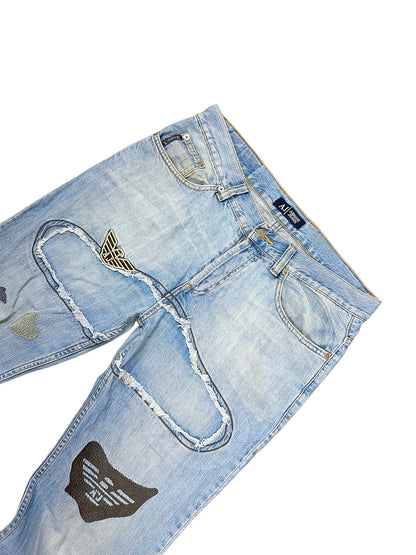 Vintage Armani Jeans Y2K Baggy Jeans (L) – Detailaufnahme 1