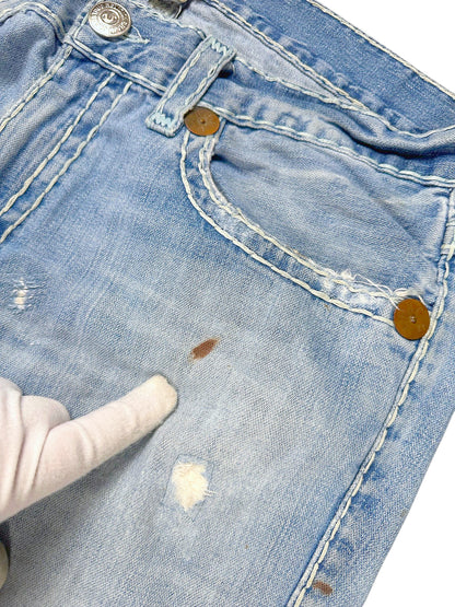 Vintage True Religion Y2K Baggy Jeans „Ricky Super T“ (XL) – Detailaufnahme 3