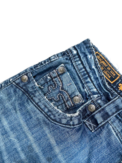 Vintage Rock Revival Y2K Straight Leg Jeans (M) – Detailaufnahme 2