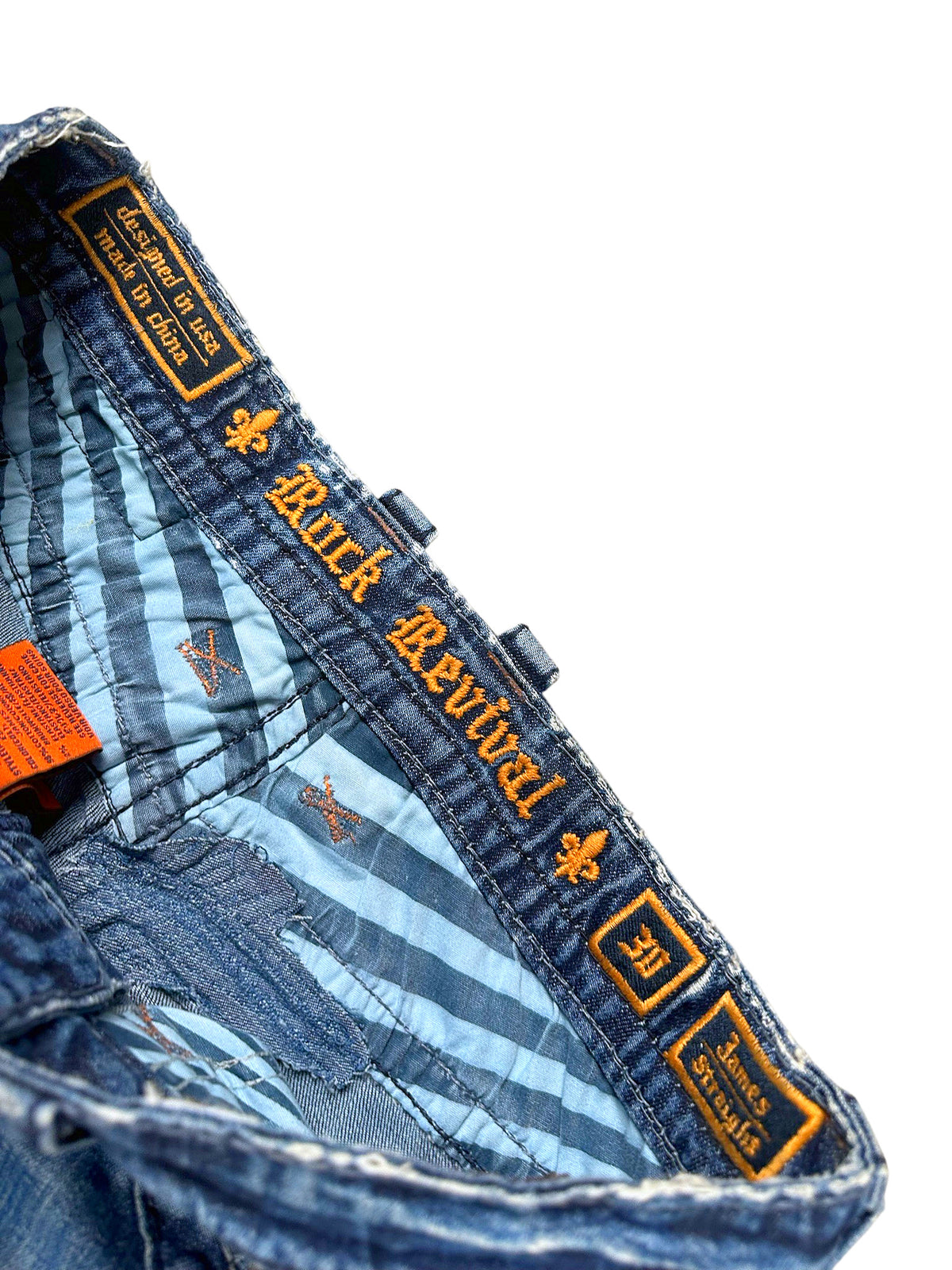 Vintage Rock Revival Y2K Straight Leg Jeans (M) – Detailaufnahme 4