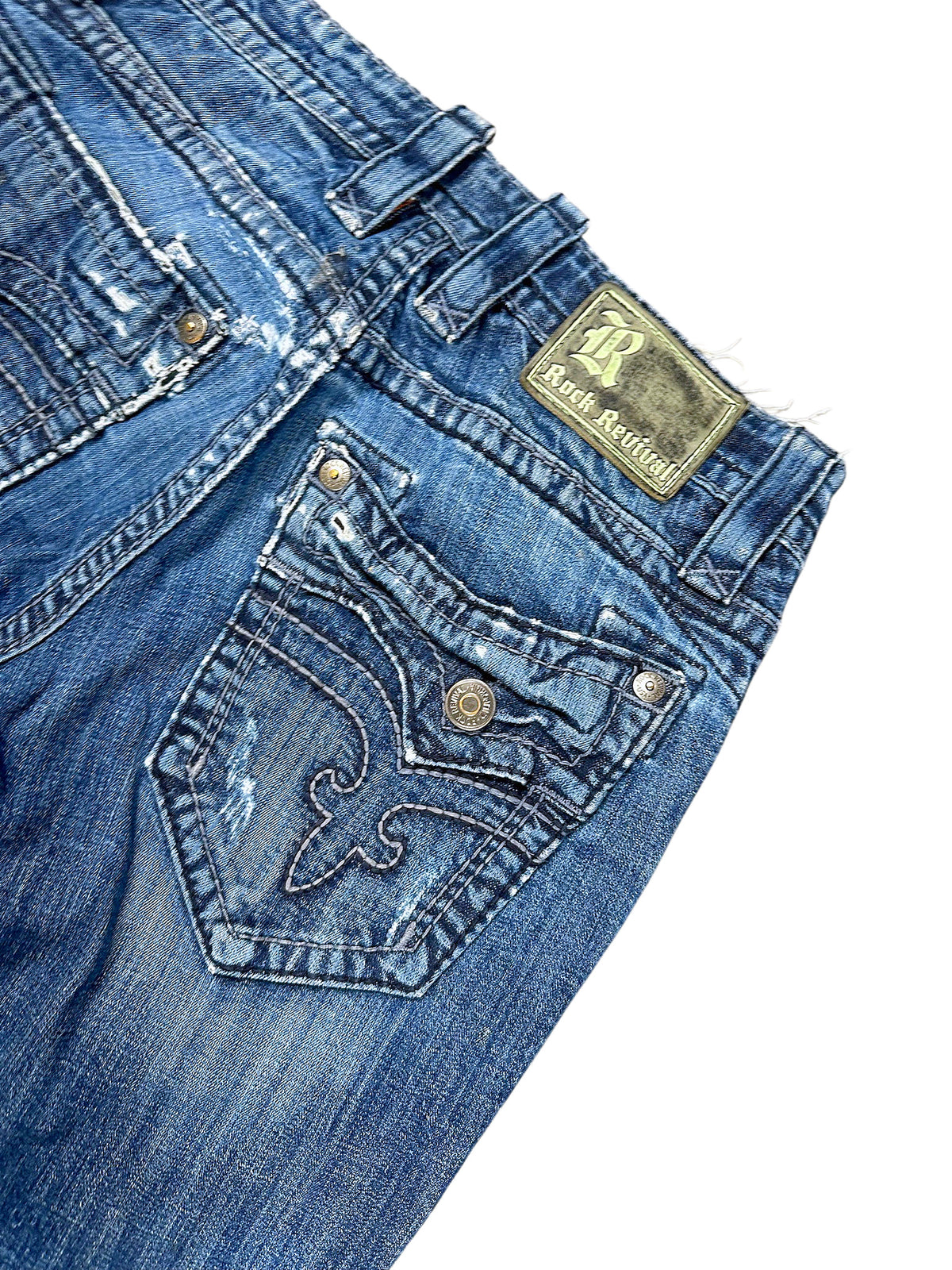 Vintage Rock Revival Y2K Straight Leg Jeans (M) – Detailaufnahme 6
