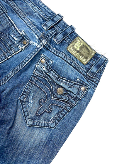 Vintage Rock Revival Y2K Straight Leg Jeans (M) – Detailaufnahme 6