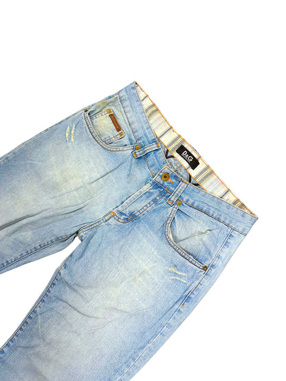 Vintage Dolce & Gabbana Y2K Printed Straight Leg Jeans (M) – Detailaufnahme 1