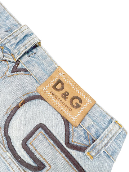 Vintage Dolce & Gabbana Y2K Printed Straight Leg Jeans (M) – Detailaufnahme 4