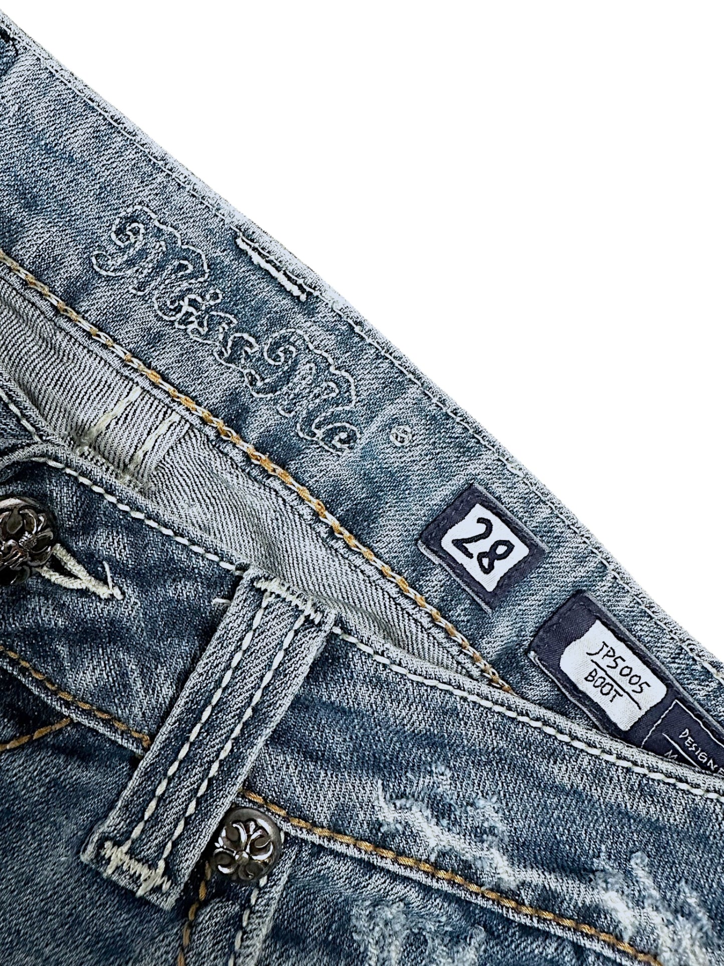 Vintage Miss Me y2k Low Waist Bootcut Damenjeans (M)