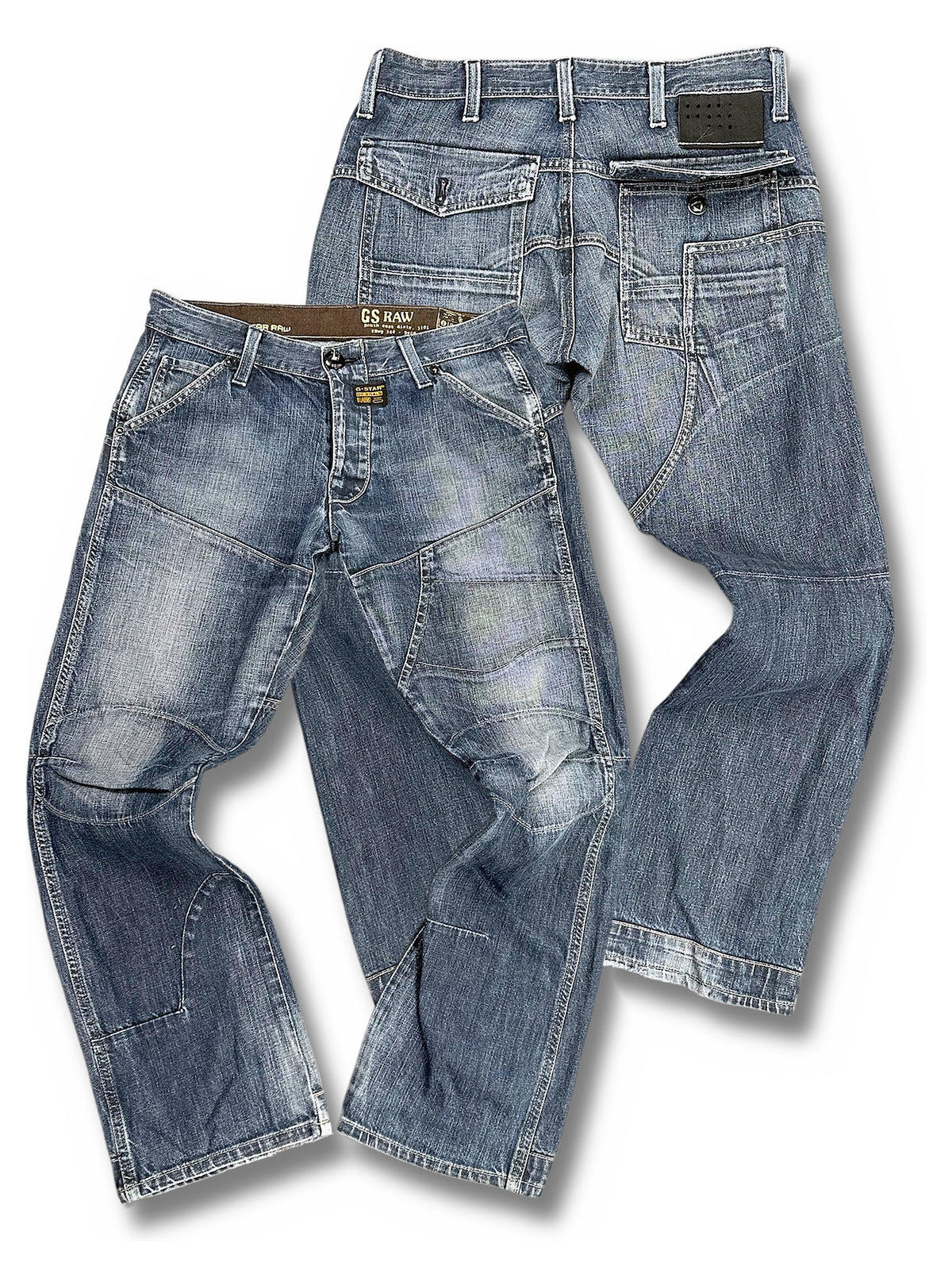 Vintage G-Star Straight Leg Jeans (S) – Vorder- und Rückansicht