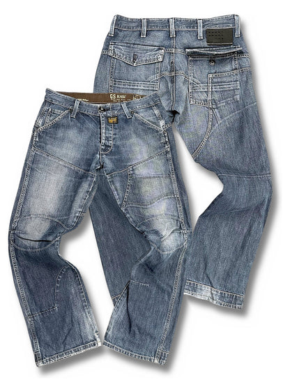 Vintage G-Star Straight Leg Jeans (S) – Vorder- und Rückansicht