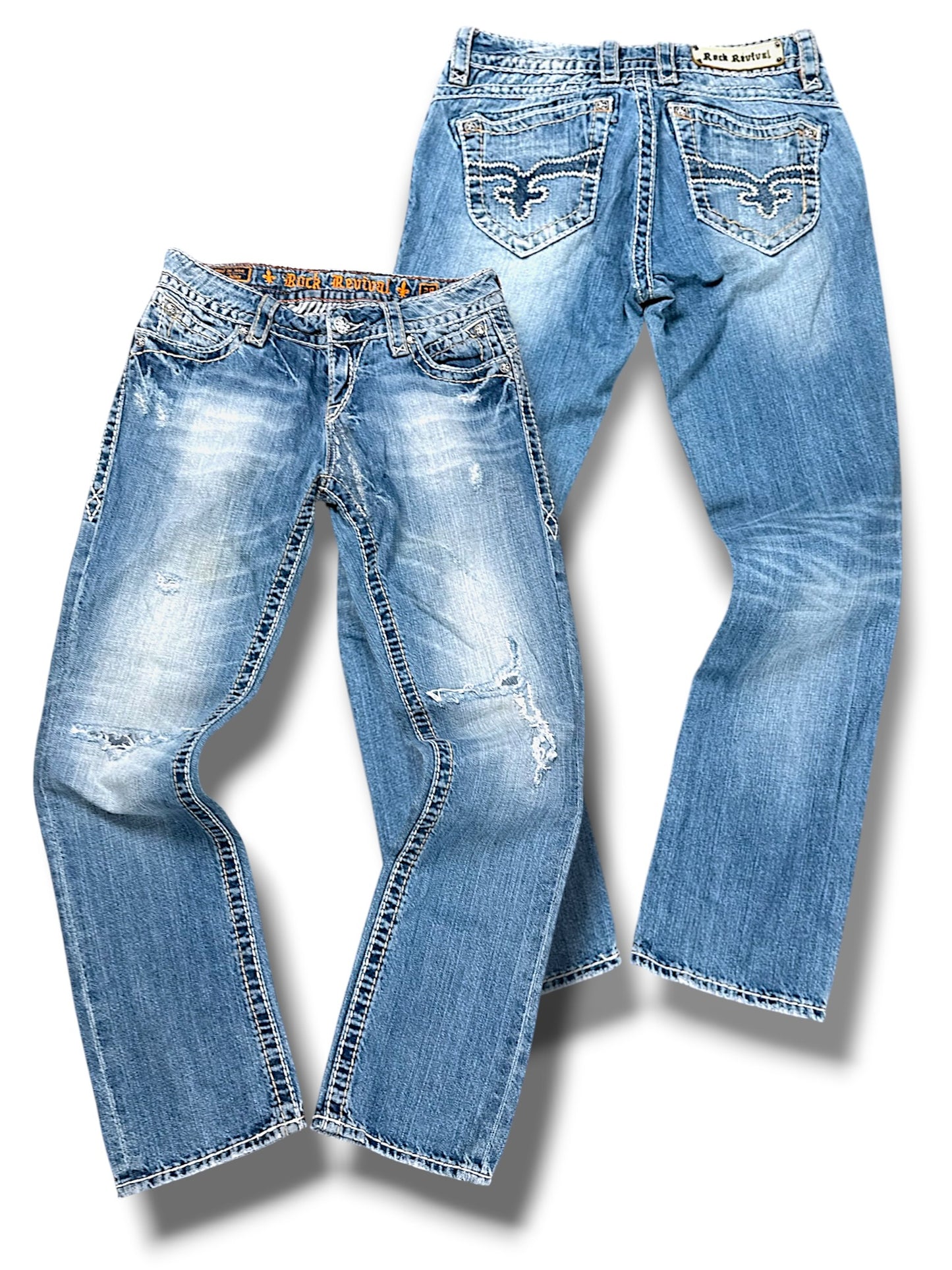 Vintage Rock Revival Y2K Straight Leg Jeans (S)