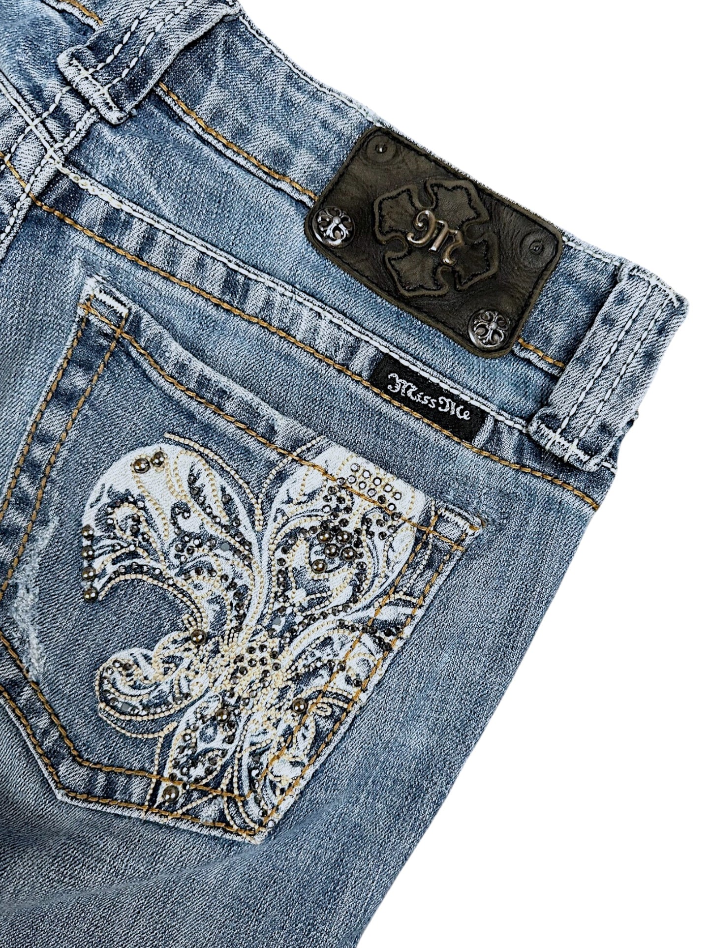 Vintage Miss Me y2k Low Waist Bootcut Damenjeans (M)