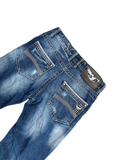 Vintage Armani Y2K Straight Leg Jeans (S) – Detailaufnahme 3