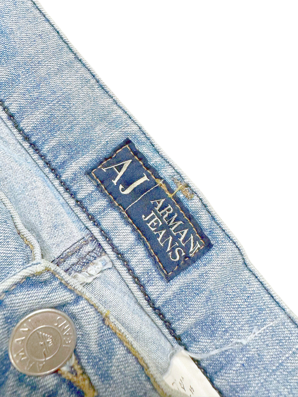 Vintage Armani Straight Leg Jeans (S) – Detailaufnahme 2
