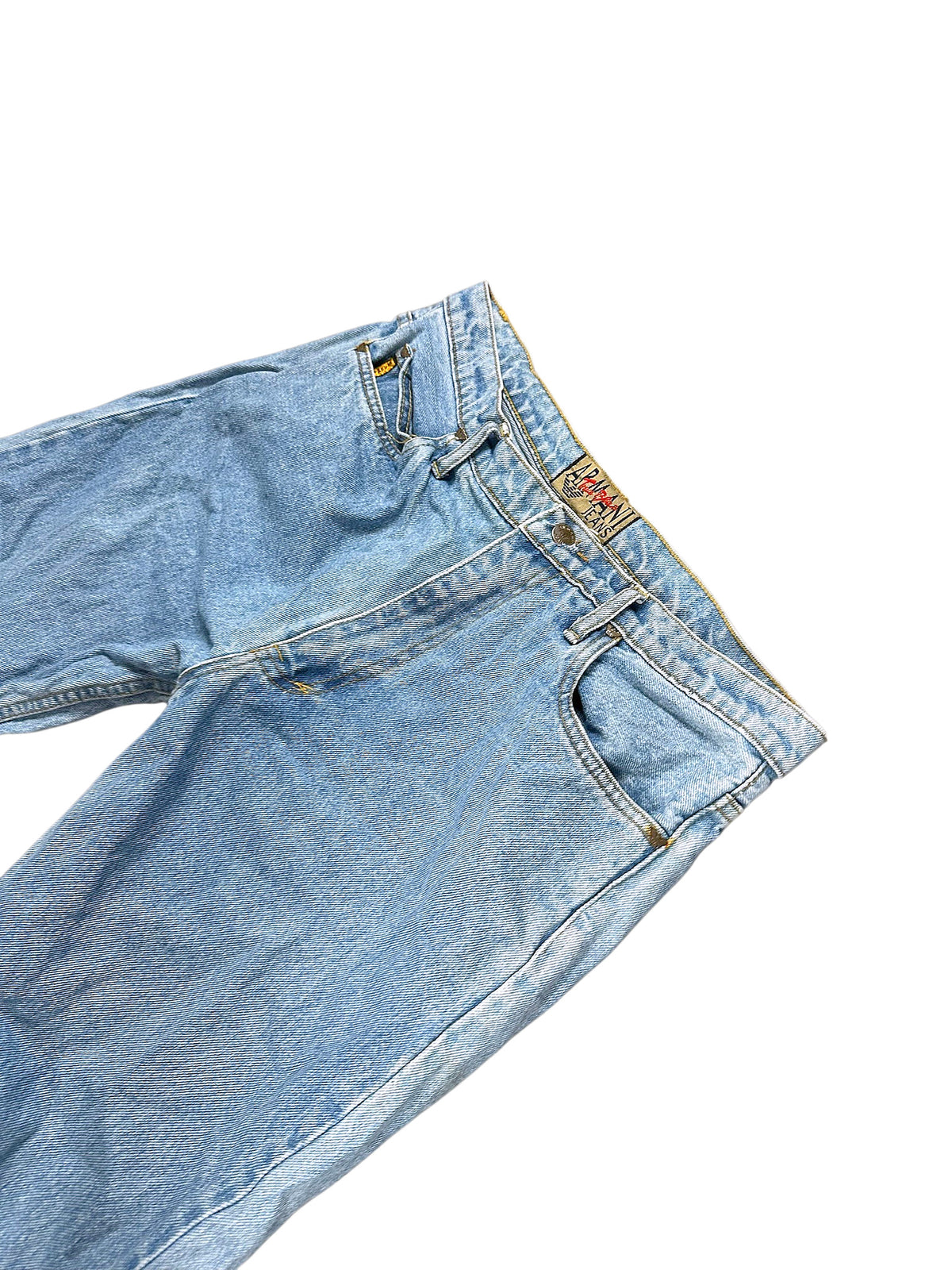 Vintage Armani Baggy Jeans (S) – Detailaufnahme 1