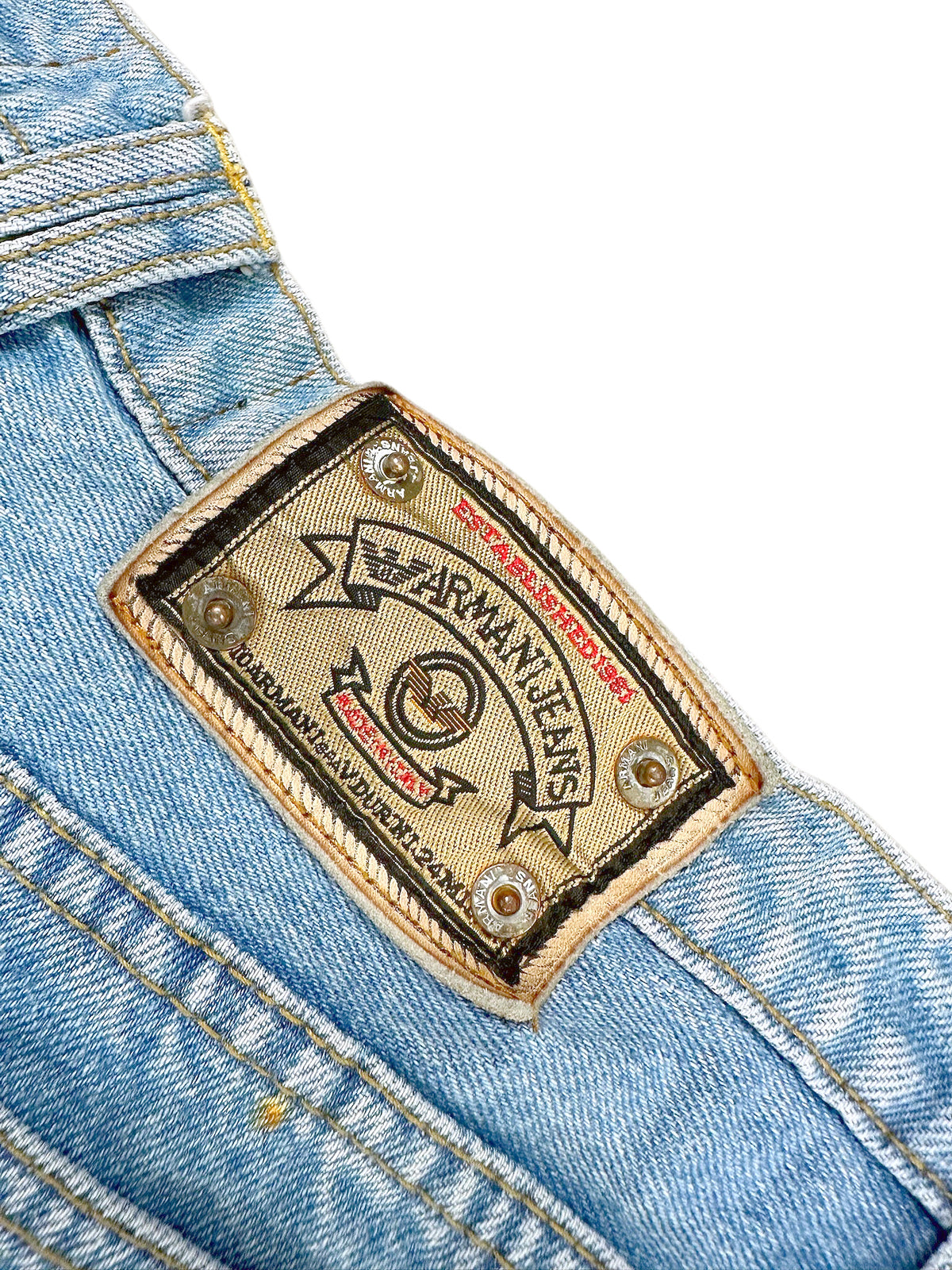 Vintage Armani Baggy Jeans (S) – Detailaufnahme 4