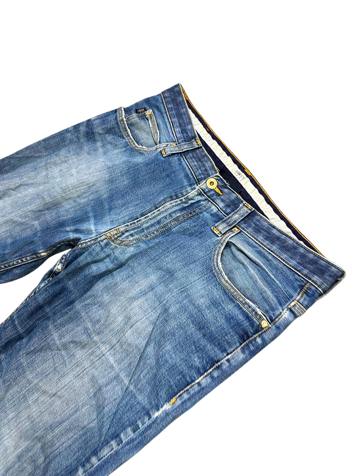 Vintage Armani Straight Leg Jeans (M) – Detailaufnahme 1