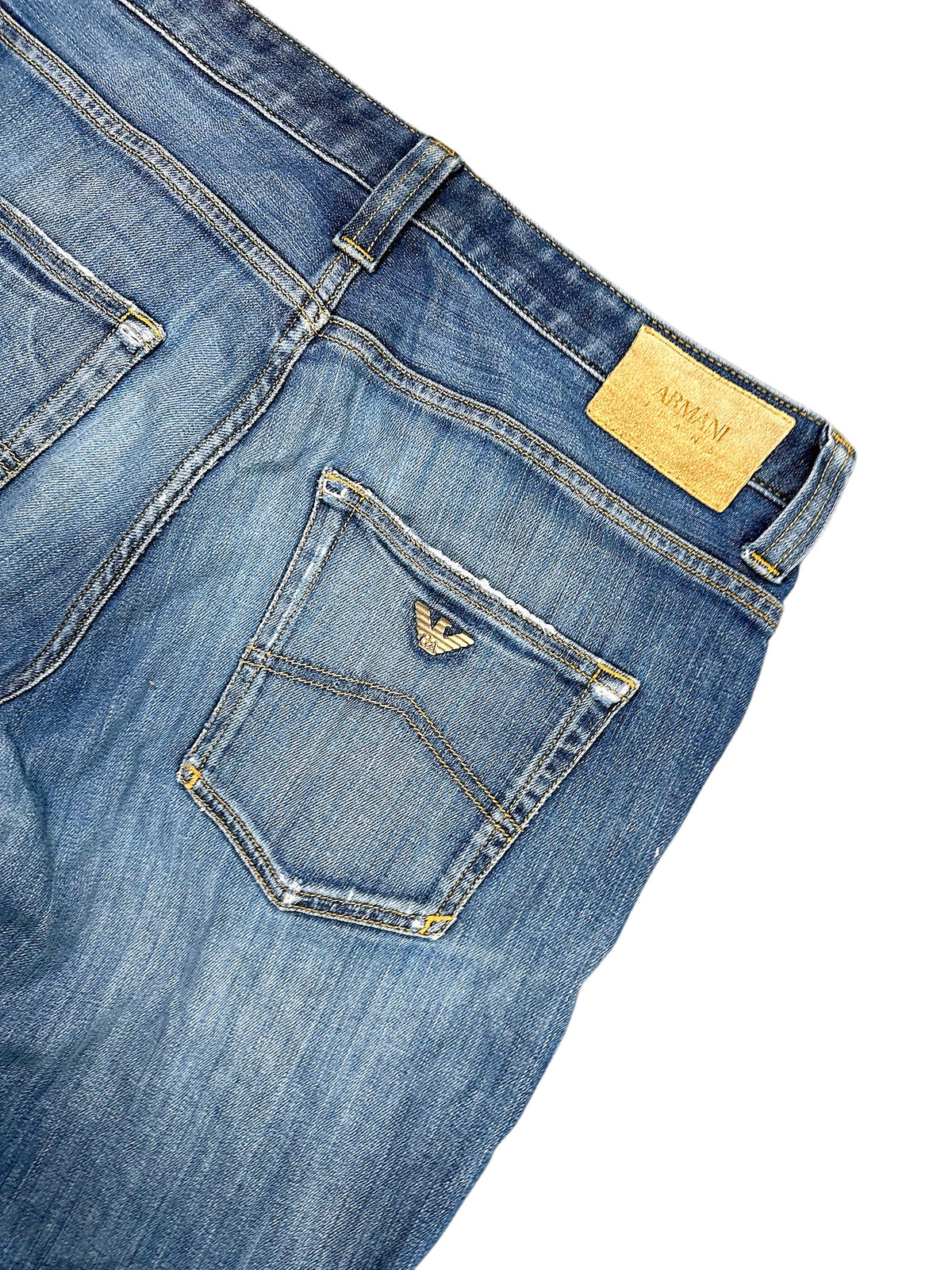 Vintage Armani Straight Leg Jeans (M) – Detailaufnahme 3