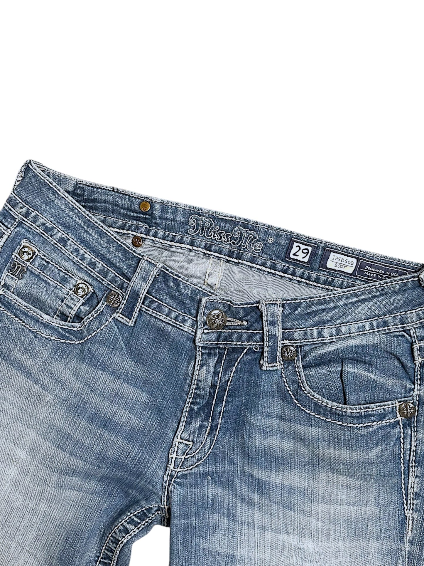 Vintage Miss Me y2k low waist Bootcut Damenjeans (L)