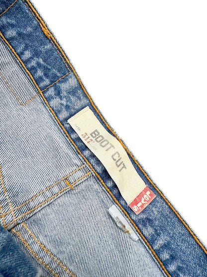 Vintage Levi’s Flared Jeans „517 Bootcut“ (XL) – Detailaufnahme 2
