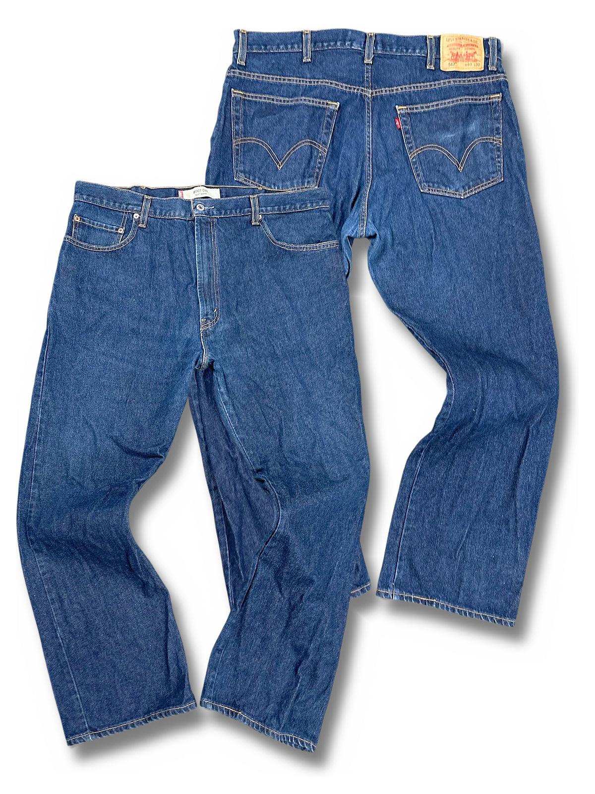 Vintage Levi’s Flared Jeans „517 Bootcut“ (XL) – Vorder- und Rückansicht