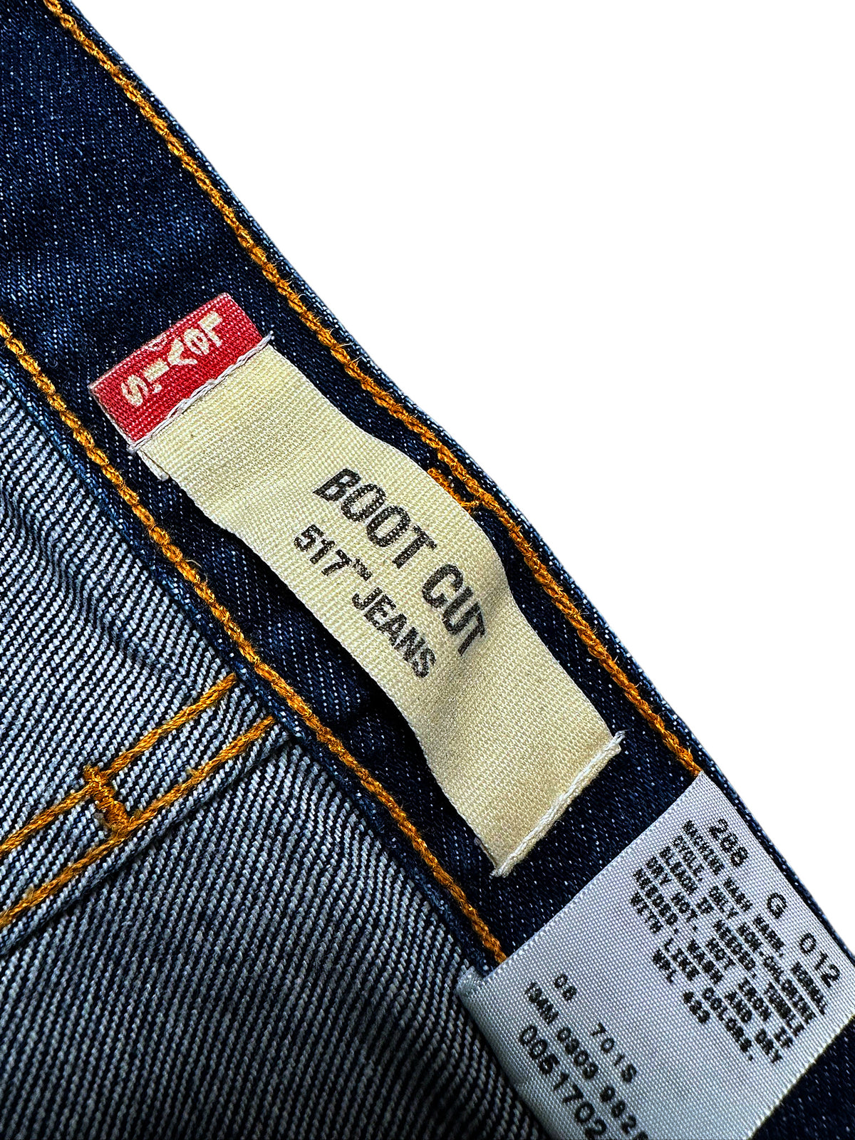 Vintage Levi’s Flared Jeans „517 Bootcut“ (XL) – Detailaufnahme 1