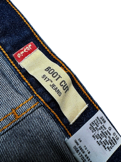Vintage Levi’s Flared Jeans „517 Bootcut“ (XL) – Detailaufnahme 1