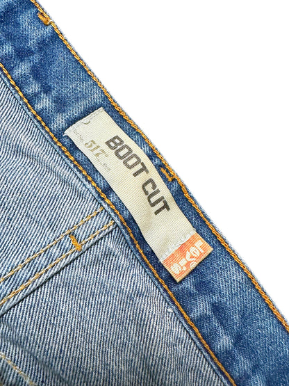 Vintage Levi’s Flared Jeans „517 Bootcut“ (XL) – Detailaufnahme 2