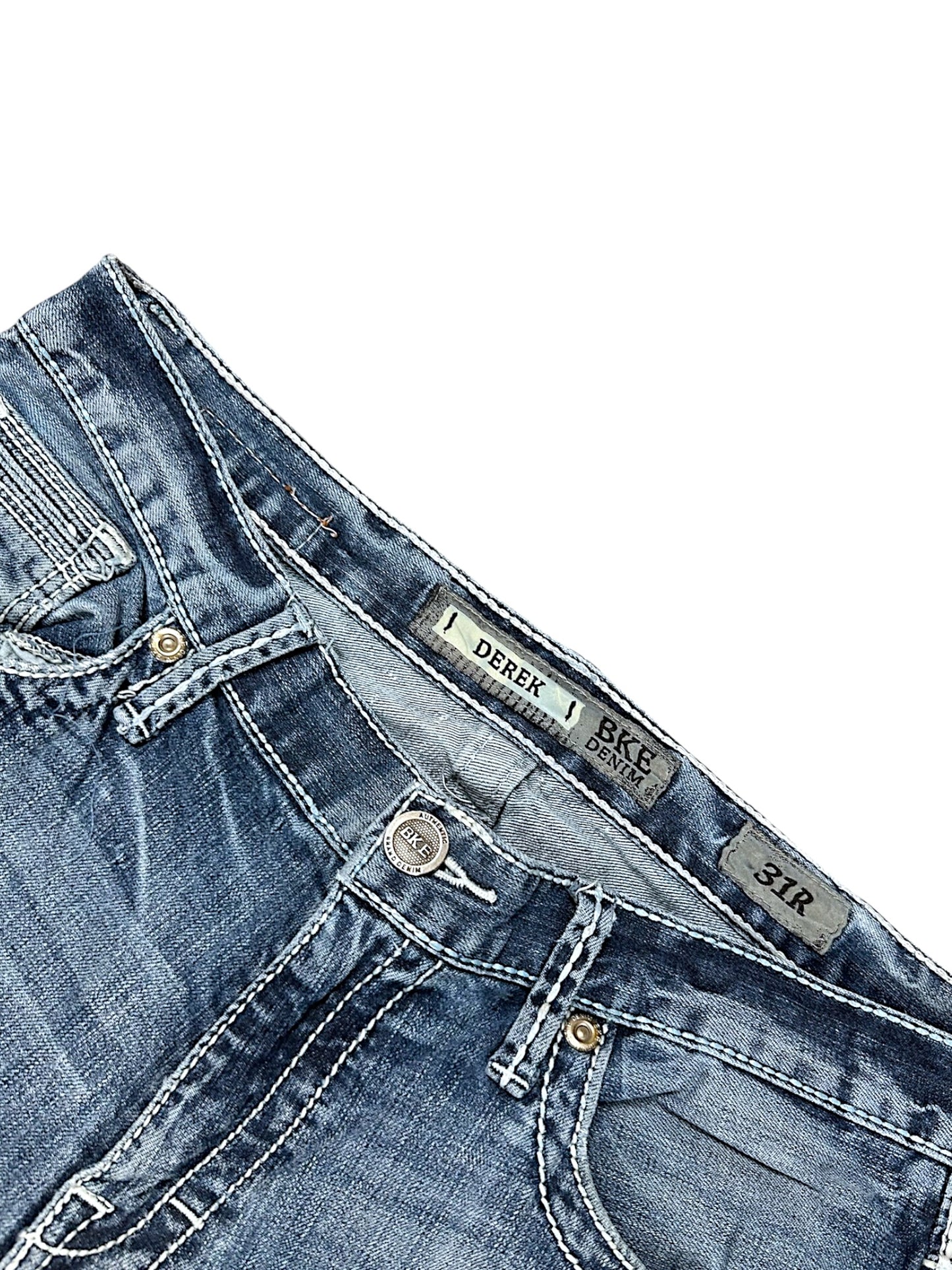 Vintage Embroidery Y2K Flared Jeans (M)
