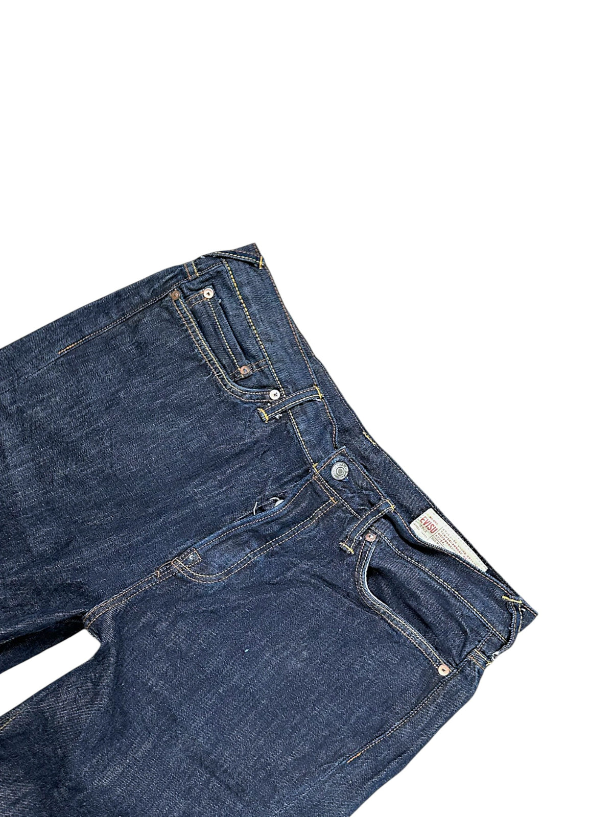 Vintage Evisu Y2K Jeans Shorts (M) – Detailaufnahme 1