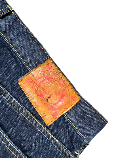 Vintage Evisu Y2K Jeans Shorts (M) – Detailaufnahme 3