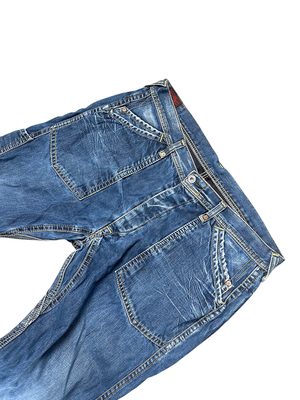 Vintage Evisu Y2K Flared Jeans (M) – Detailaufnahme 1