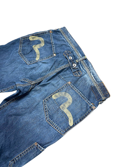 Vintage Evisu Y2K Flared Jeans (M) – Detailaufnahme 3