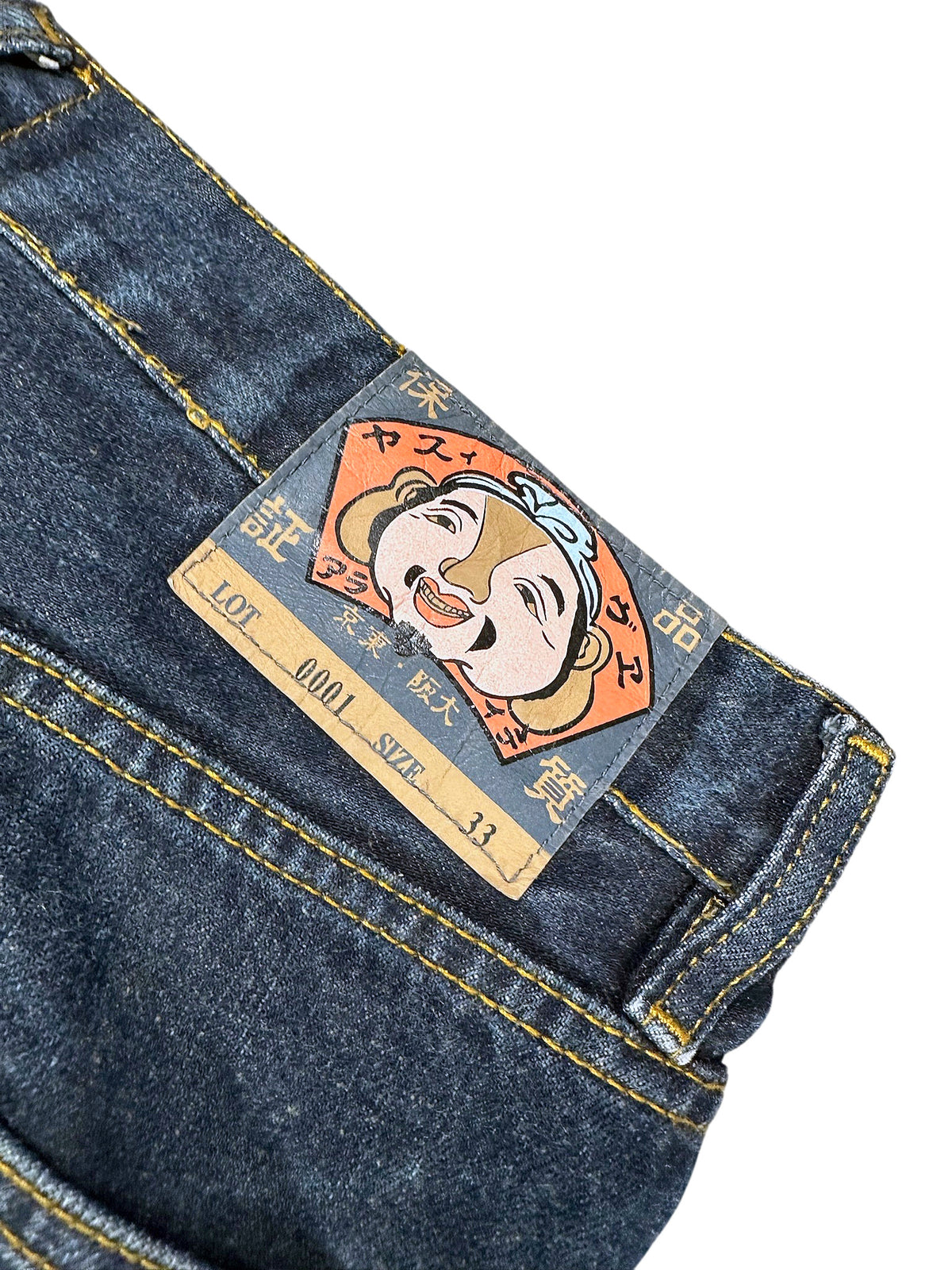 Vintage Evisu Japan Style Y2K Straight Leg Jeans (L) – Detailaufnahme 5